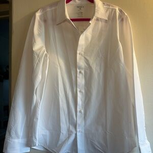 Elegant White Men's Dress Shirt